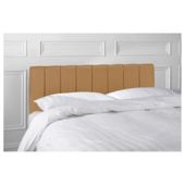 Haddon Faux Suede Double Headboard, Caramel