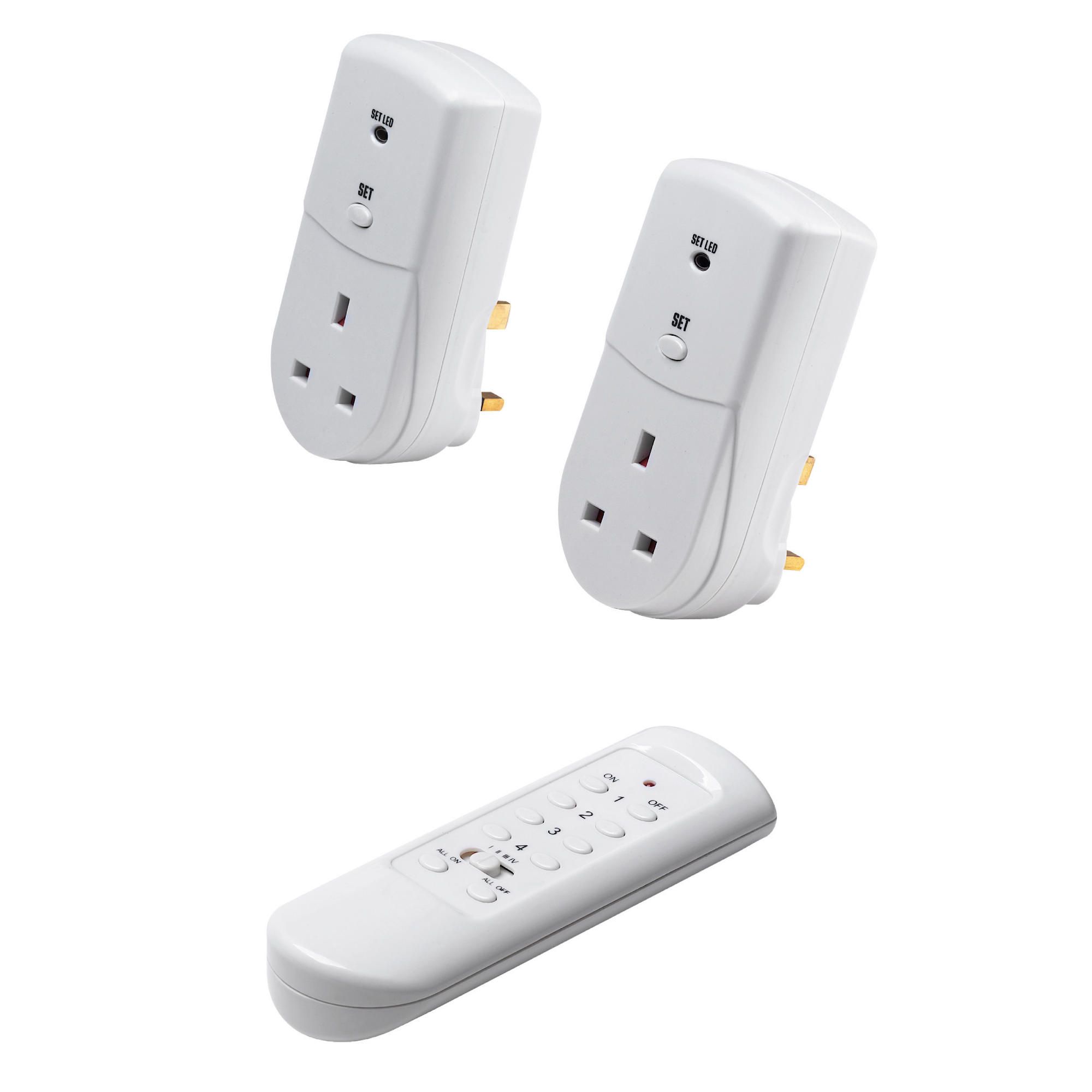 Tesco Energy Saving Remote Control Sockets 2 pk