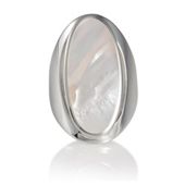 Sterling Silver Mother Of Pearl Ring, Large