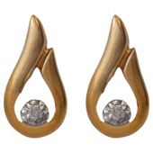 9ct Gold Diamond Teardrop Earrings