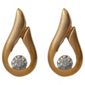 9ct Gold Diamond Teardrop Earrings