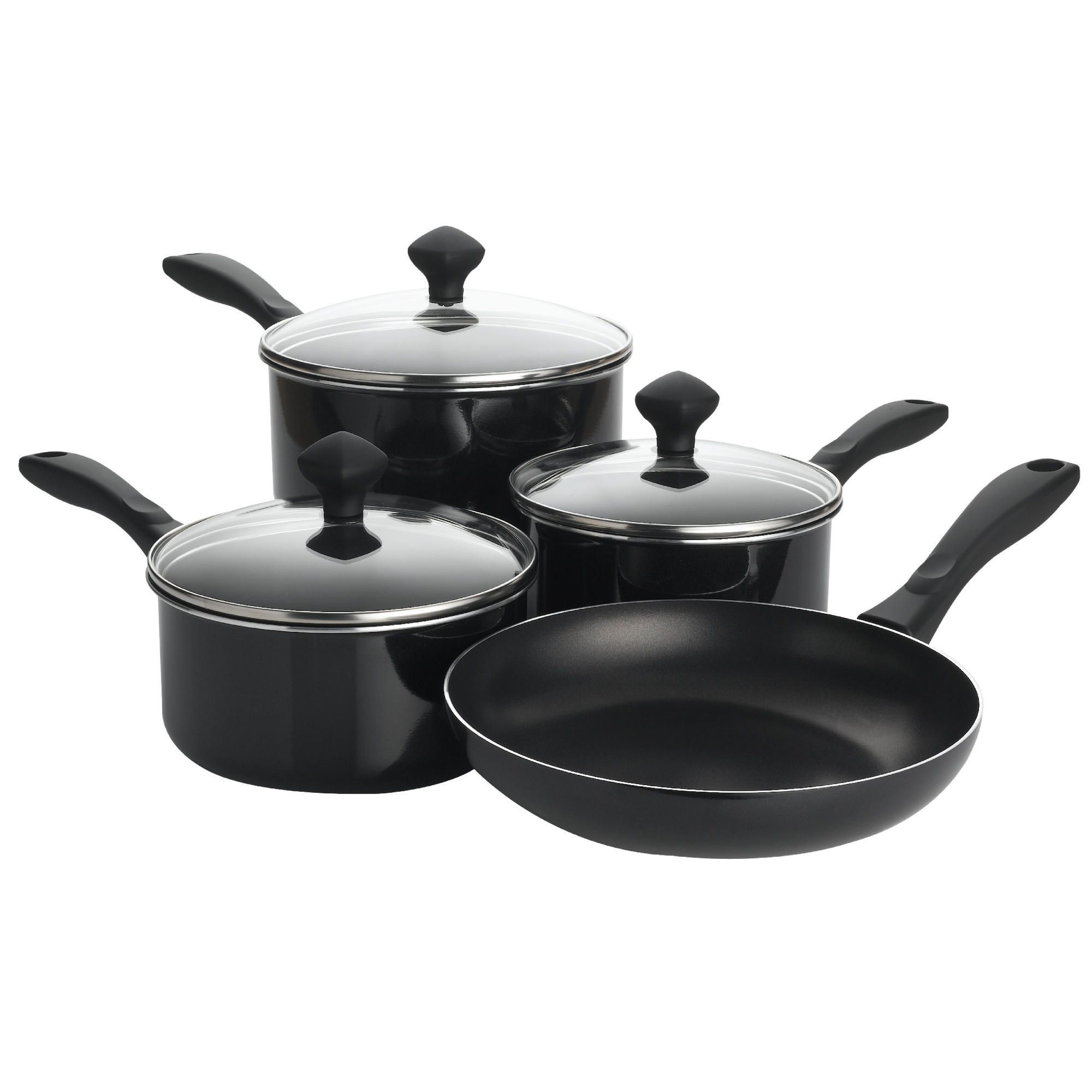 Prestige Urban 4 Piece Sauce Pan Set Black