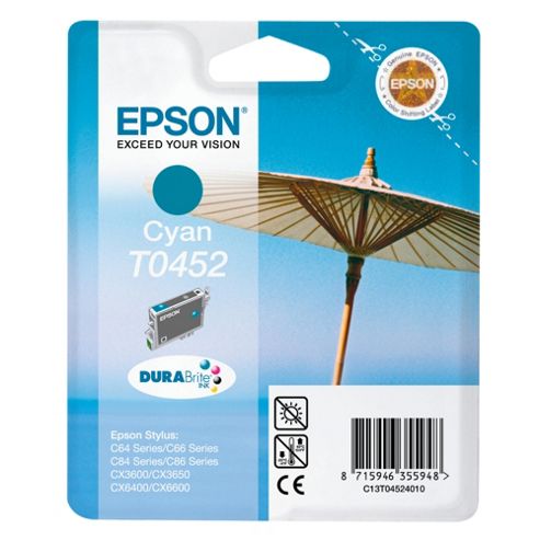Image of Epson T0452 Printer Ink Cartridge - Cyan