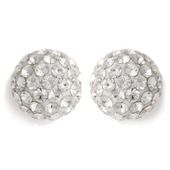 9ct Gold Crystal Ball Stud Earrings