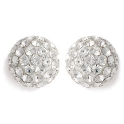 9ct Gold Crystal Ball Stud Earrings