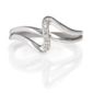 9ct White Gold Diamond Crossover Ring, P