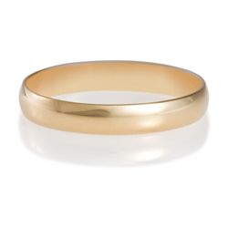 9ct Gold Ladies 3mm Plain Wedding Band, N