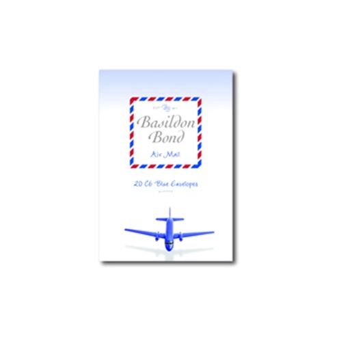 Image of Basildon Bond Airmail Envelope Blue Pack Of 20 100080079