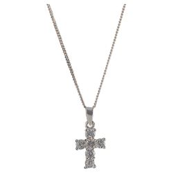 Sterling Silver Cubic Zirconia Cross Pendant