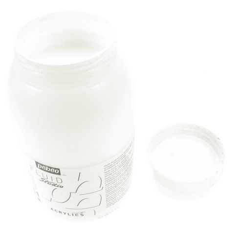 Image of Pebeo Studio Fluid Acrylic 1l - Titanium White