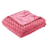 Tesco Kids Rose Fur Throw, Bright Pink