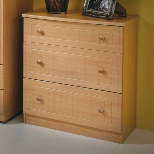 Image of Welcome Furniture Warwick 3 Drawer Deep Chest - Beech