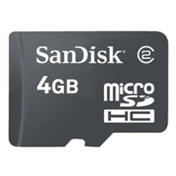 SanDisk MicroSDHC Memory Card Class 2 - 4GB
