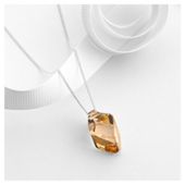 Sterling Silver Golden Shadow Swarovski Pendant
