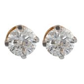 9ct Gold 1/2ct Diamond Solitaire Earrings