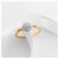 9ct Gold 25Pt Diamond Cluster Ring, L