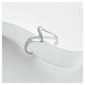 9ct White Gold Diamond Crossover 'S' Ring, N