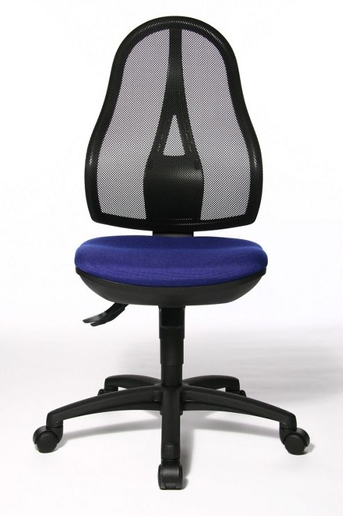 Image of Topstar Open Point Mesh Mid-back Task Chair - Without Arms - Royal Blue - Without Headrest