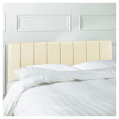 Image of Seetall Haddon Headboard Cream Faux Leather King