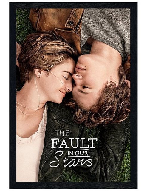 Image of Black Wooden Framed The Fault In Our Stars Hazel & Gus Poster