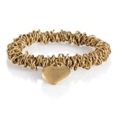 Pave Gold Tone Amour Bracelet