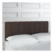Haddon King Faux Suede Headboard, Chocolate