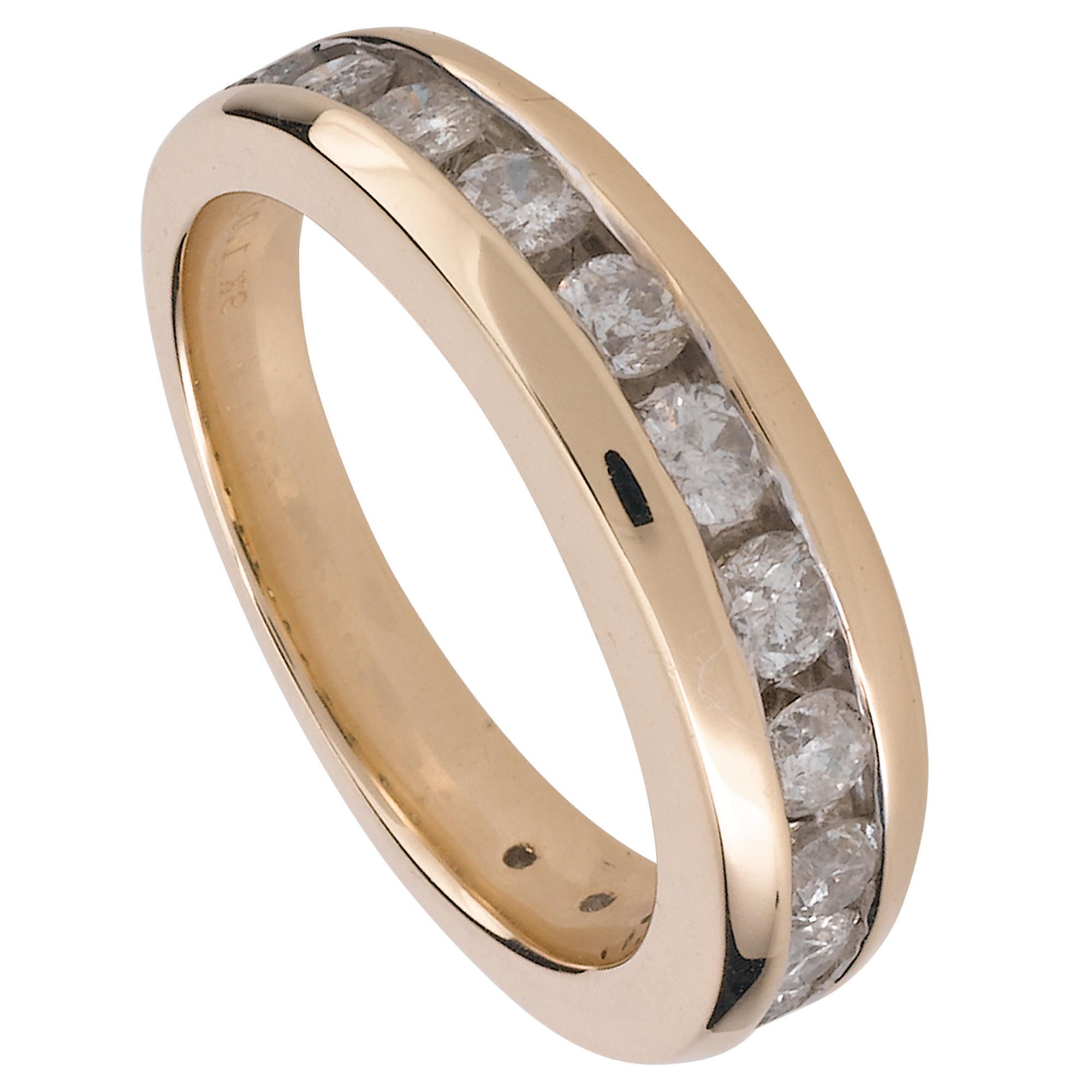 9ct Gold 50Pt Diamond Eternity Ring, L 9ct Gold 50Pt Diamond Eternity Ring, L