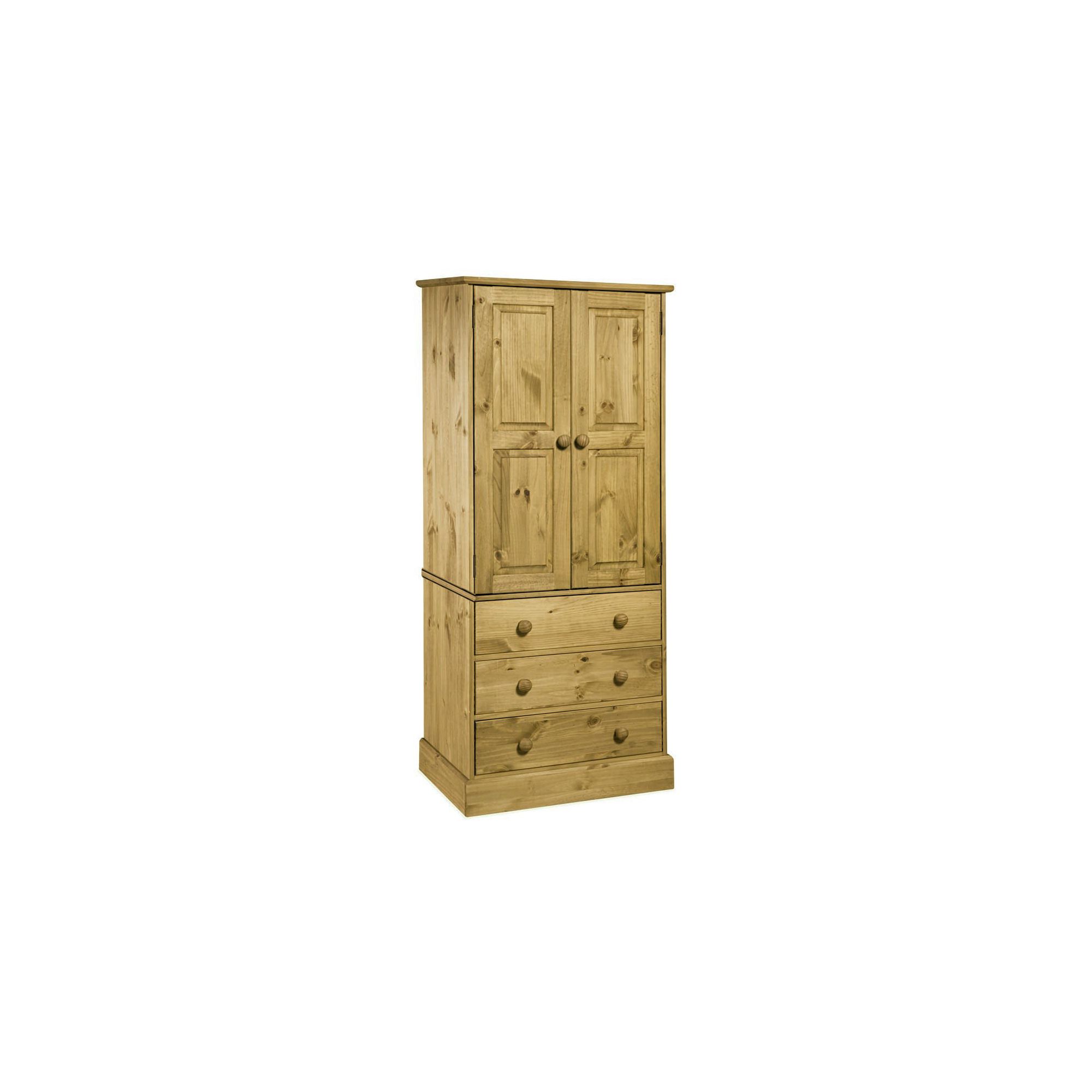 Home Essence Warwick 3 Drawer Wardrobe in Solid Pine at Tesco Direct
