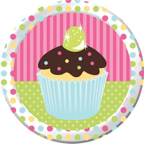 Image of Cupcake Party Paper Plates 23cm