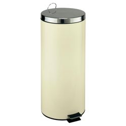 30L cream stainless steel bin