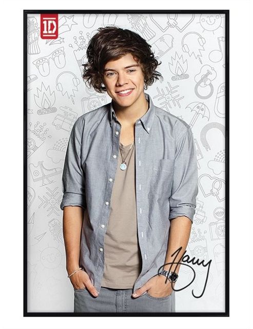 Image of Gloss Black Framed One Direction Harry Styles Poster