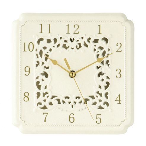 Image of Premier Housewares Square Georgia Wall Clock Ceramic