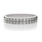9ct White Gold 25Pt Diamond Double Row Ring, L