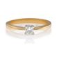 18ct Gold 1/4ct Diamond Princess Cut Ring, N