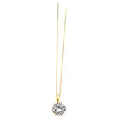 9ct Gold Round Cubic Zirconia Pendant