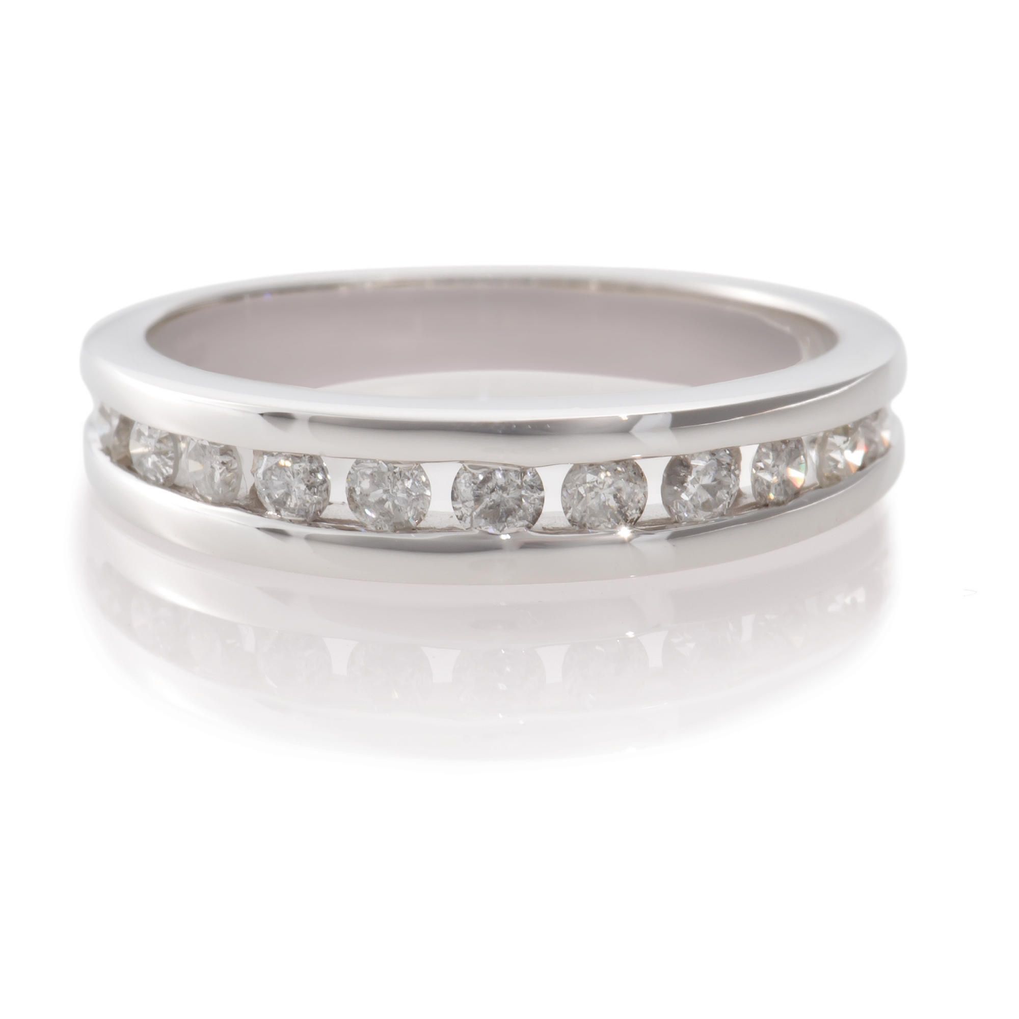 9ct White Gold 1/2ct Diamond Eternity Ring, N at Tesco Direct