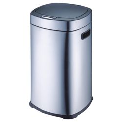 Tesco 30L square stainless steel touch open bin