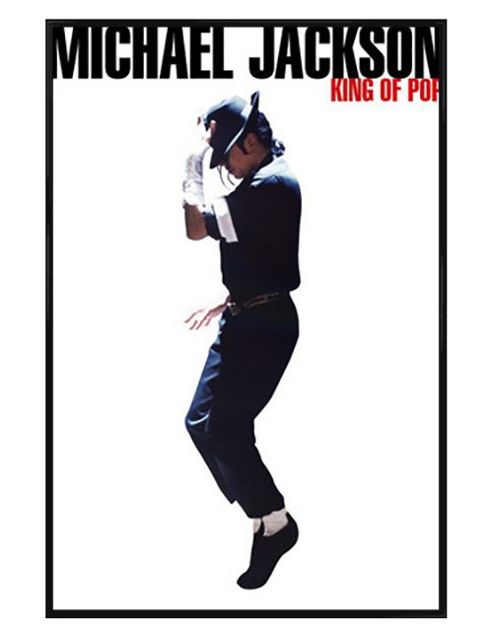 Image of Michael Jackson Gloss Black Framed The King Of Pop Mj Poster