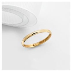 9ct Gold 2mm Wedding Band, L