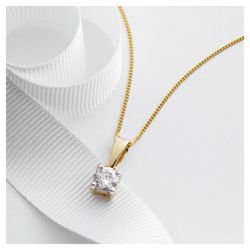 9ct Gold 1/2ct Diamond Solitaire Pendant