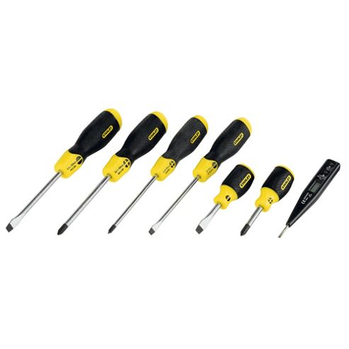 Image of Stanley 7 Piece Cushion Grip Screwdriver Set