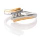 9ct Two Tone Gold Diamond Ring, N