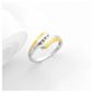 9ct Two Tone Gold Diamond Ring, P