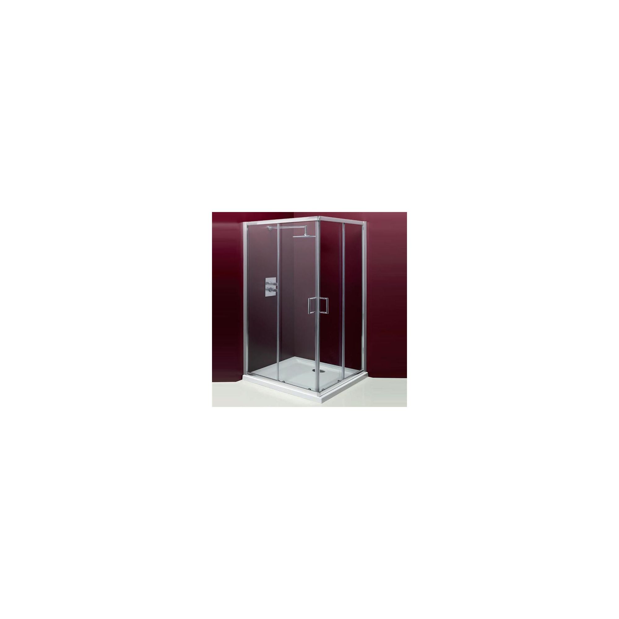 Merlyn Vivid Entree Corner Entry Shower Enclosure, 900mm x 900mm, Low Profile Tray, 6mm Glass at Tesco Direct