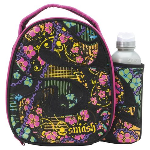 Image of Smash Black Ivy Lunch Bag And Water Bottle Set