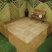 Lincoln Weathered Bronze Square Random Patio Kit