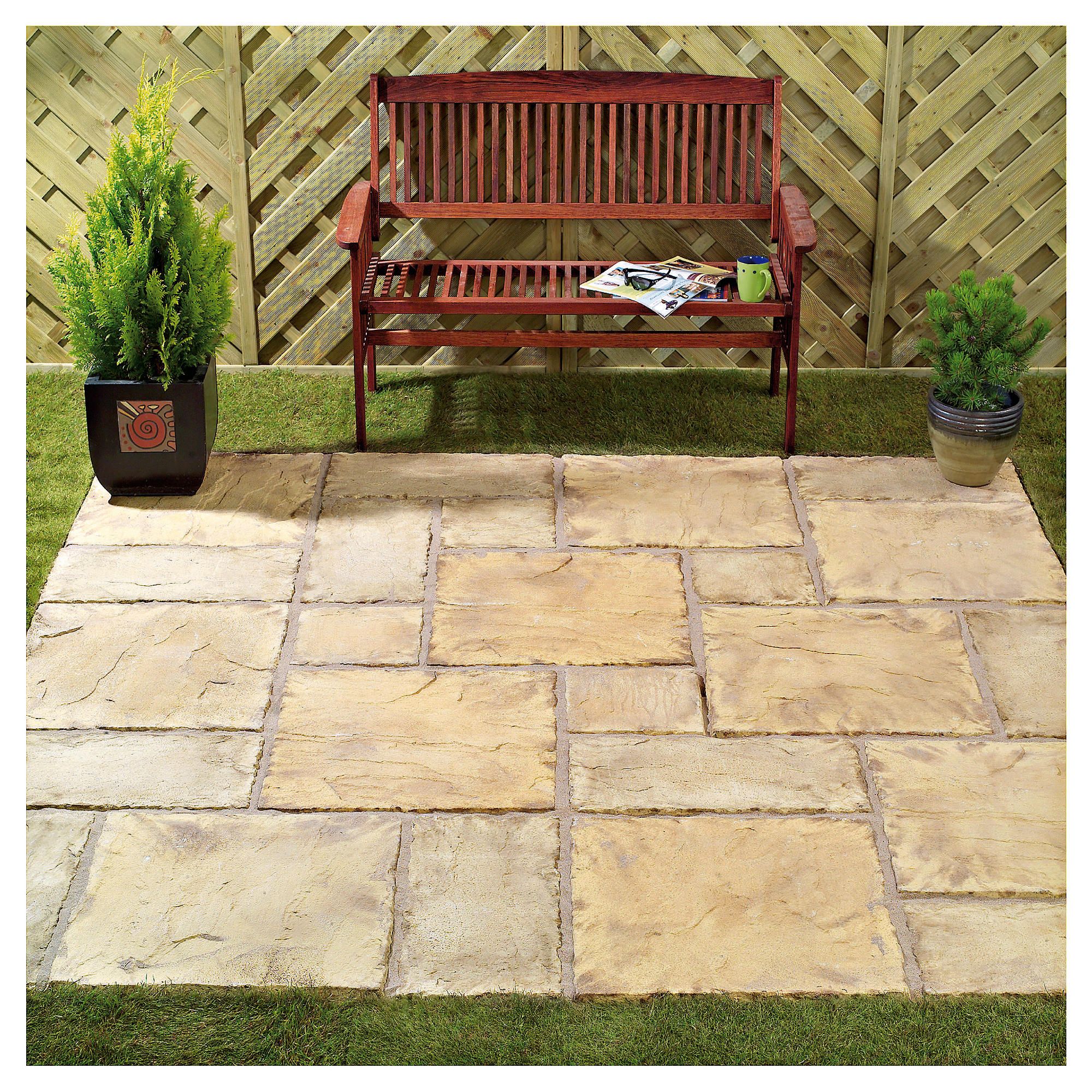 Lincoln Weathered Bronze Square Random Patio Kit