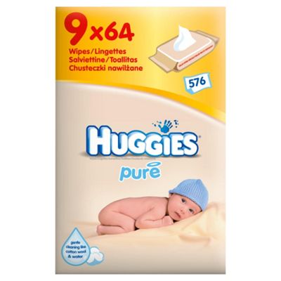 Huggies Pure Baby Wipes 576 Pack