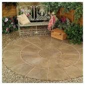 Lincoln Weathered Bronze Circle Patio Kit 2.4m dia