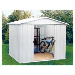 Yradmaster 8x10 Silver Metal Apex Shed